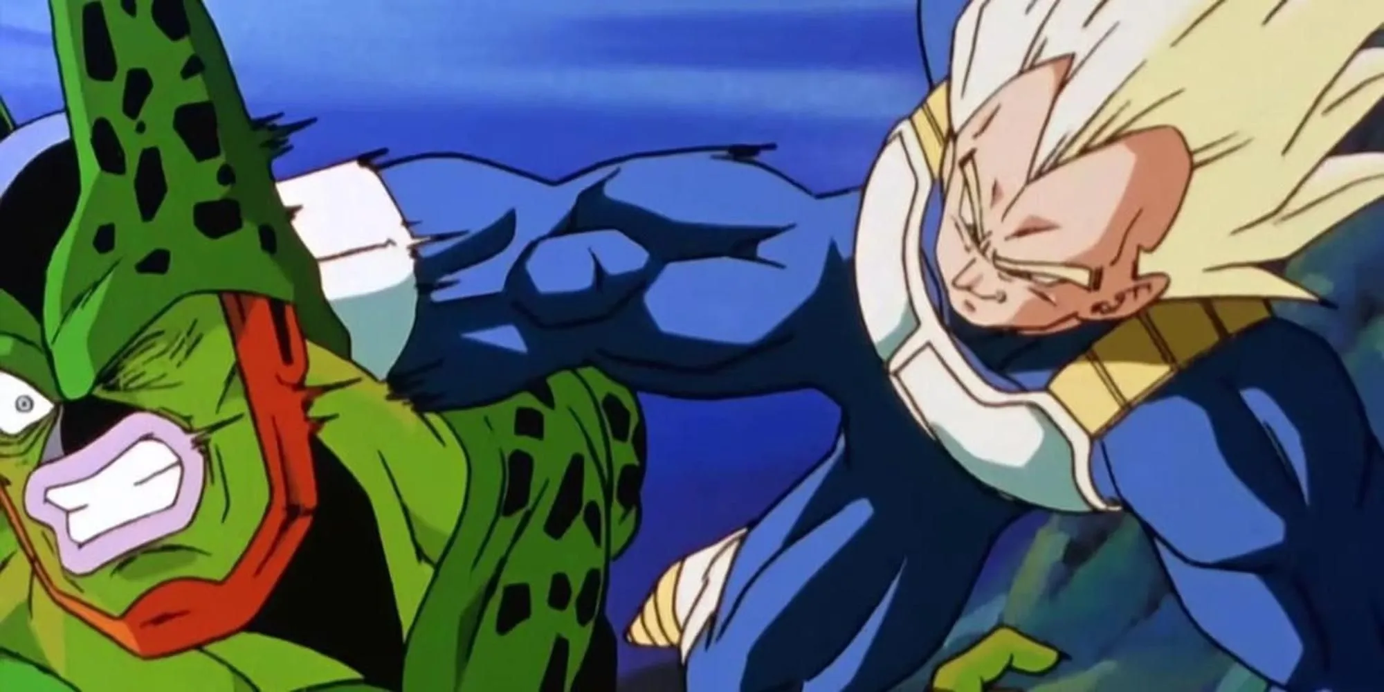 Vegeta nổi giận khi Trunks Tương Lai bị Cell làm trọng thương