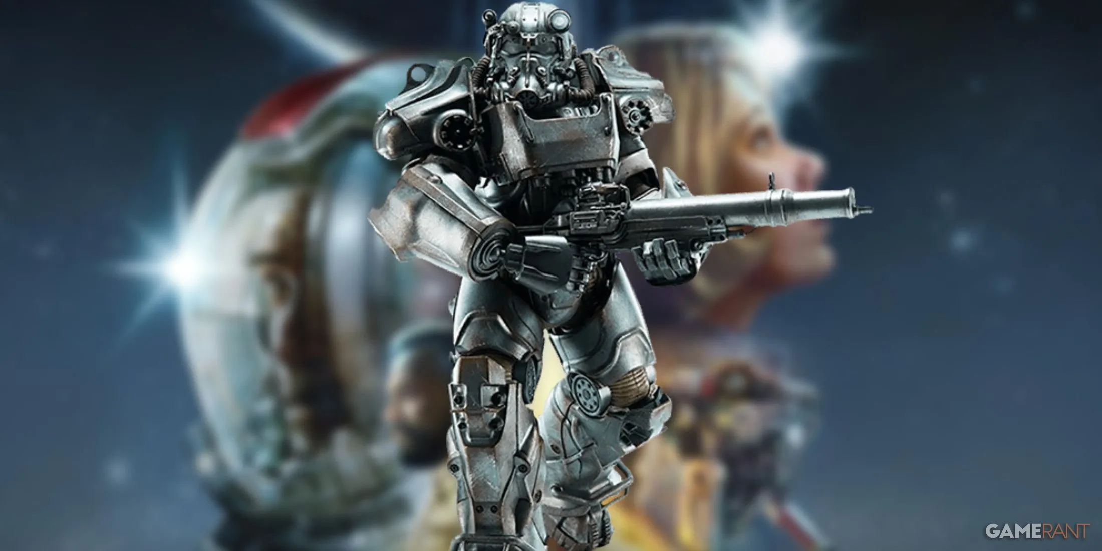Ảnh minh họa game Starfield và biểu tượng Fallout, gợi ý mối liên hệ tin đồn giữa hai tựa game của Bethesda