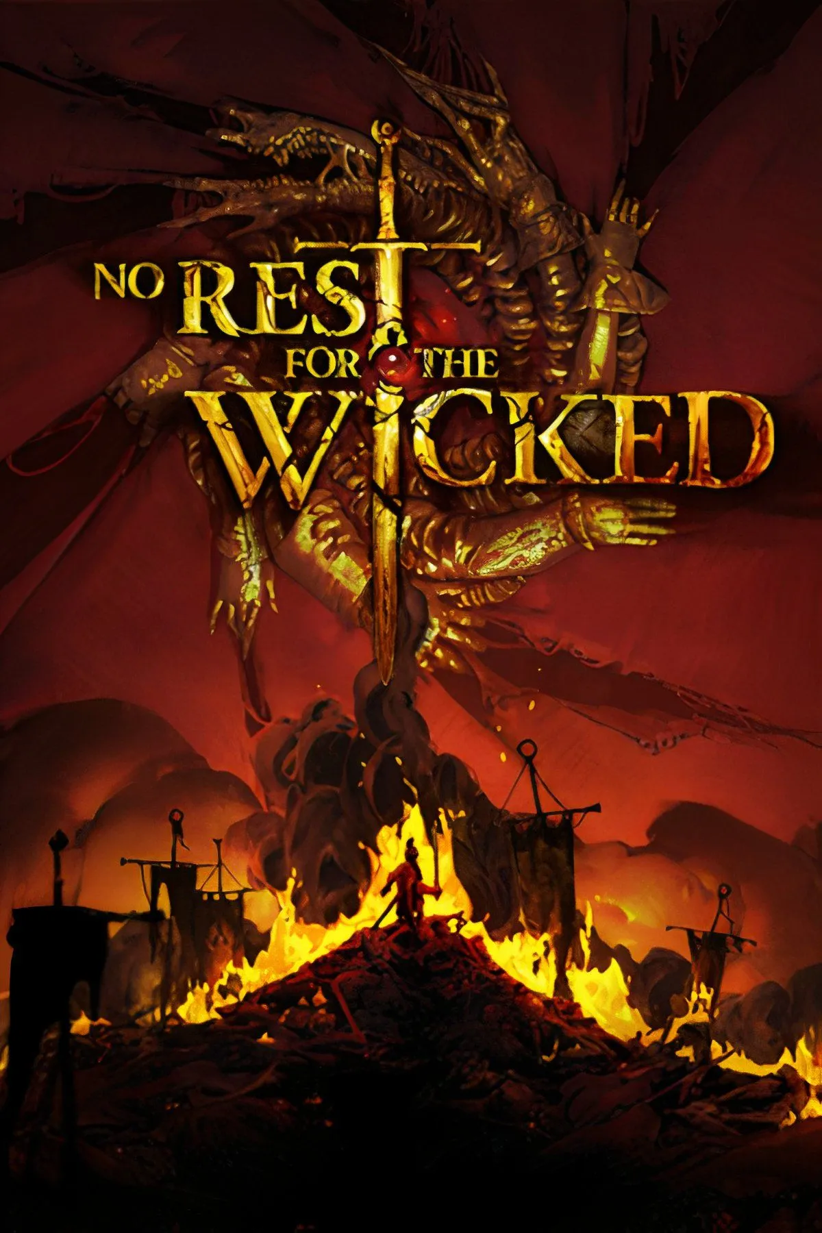 Bìa game No Rest for the Wicked giới thiệu các nền tảng PC PS Xbox