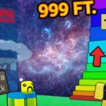 Hình ảnh nhân vật Roblox trong Every Second Your Neck Grows với cổ dài, minh họa về mã code.