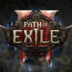 Logo chính thức của Path of Exile 2 trên nền mờ ảo, biểu trưng cho sự kiện Gamescom 2025