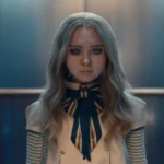 Búp bê AI sát nhân M3GAN trong bộ phim kinh dị M3GAN của Blumhouse.