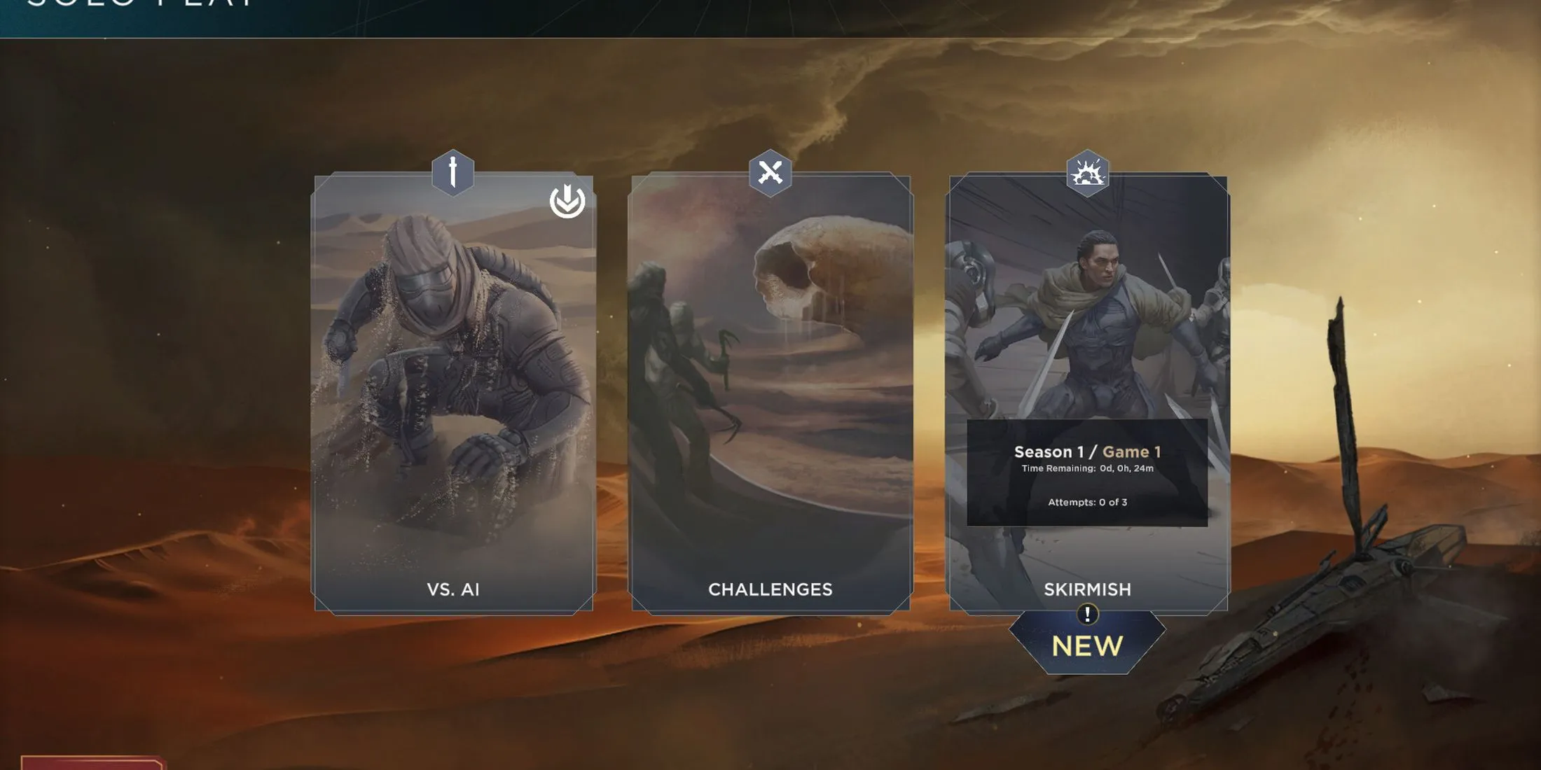 Các lá bài từ board game Dune Imperium, minh họa yếu tố xây dựng bộ bài và chủ đề vũ trụ Dune