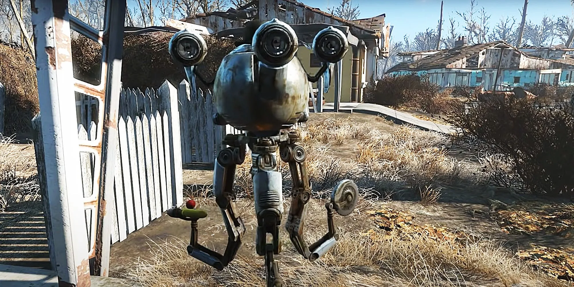 Codsworth trong Fallout 4 đang bay lượn trên không trung