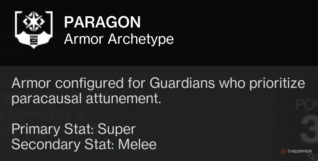 Destiny 2 Paragon Armor Type