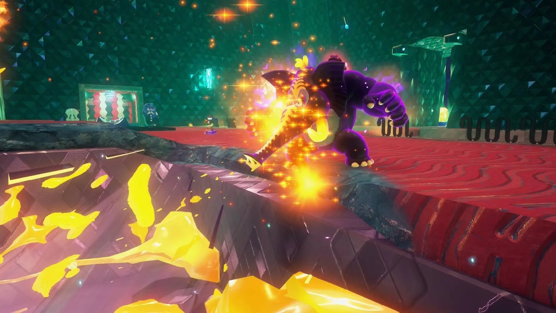 Elephant Bananza của Donkey Kong hút dung nham dễ dàng