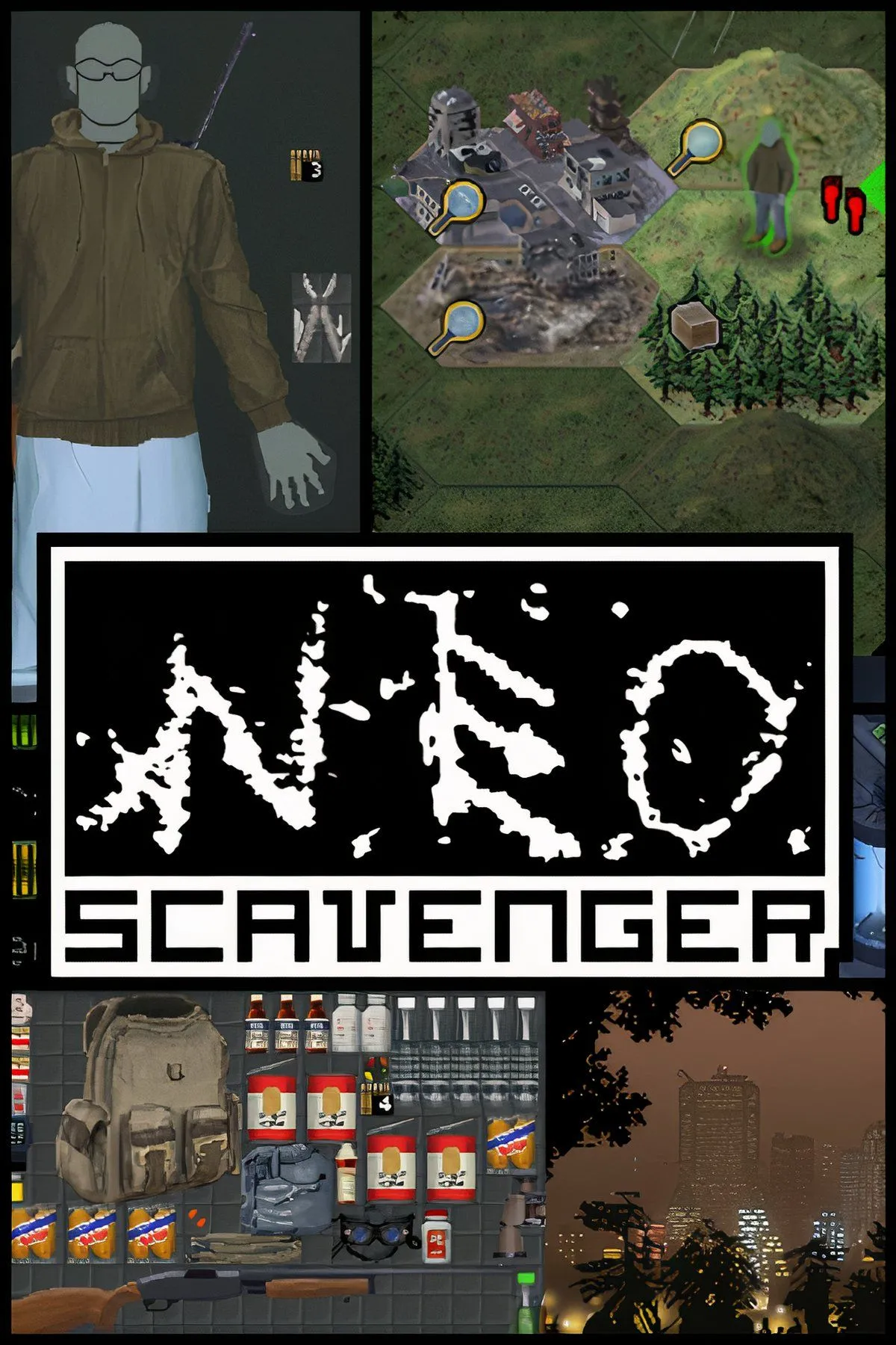 Giao diện bản đồ và hệ thống hành trang phức tạp của game NEO Scavenger