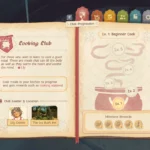 Giao diện nhật ký người chơi Tales of the Shire hiển thị chi tiết Câu lạc bộ Nấu ăn, bao gồm thông tin về phần thưởng và điểm kinh nghiệm.