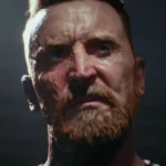 Hình ảnh người lính Battlefield 6 với khuôn mặt bị bỏng và dao, biểu tượng cho sự khốc liệt của chiến trường hậu hiện đại.