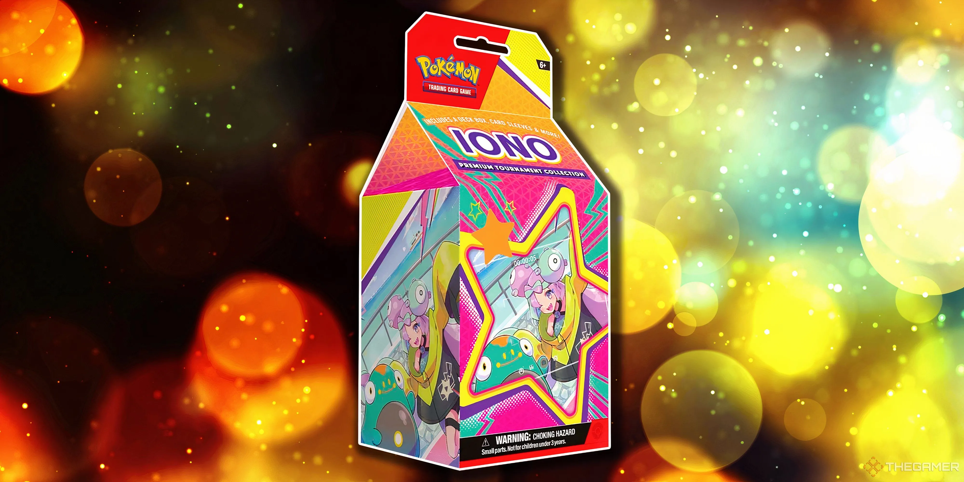 Hộp Pokemon TCG Premium Tournament Collection Iono với thiết kế sao độc đáo
