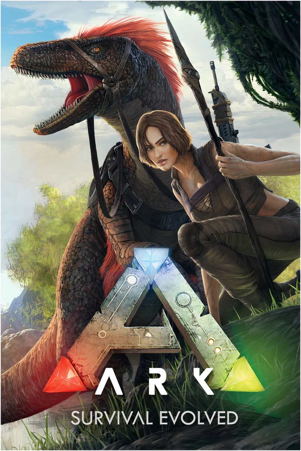 Khủng long và người chơi tương tác trong môi trường mở của ARK: Survival Evolved