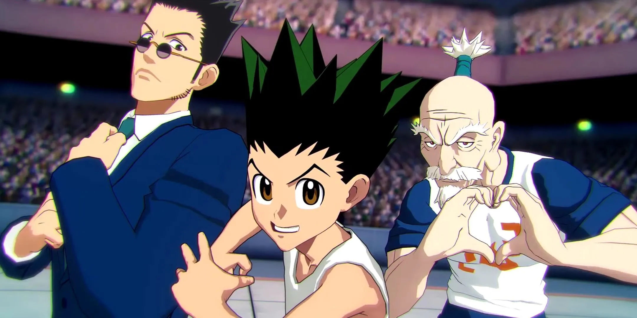 Leorio, Gon và Isaac Netero trong trận đấu đầy kịch tính của Hunter x Hunter: Nen x Impact
