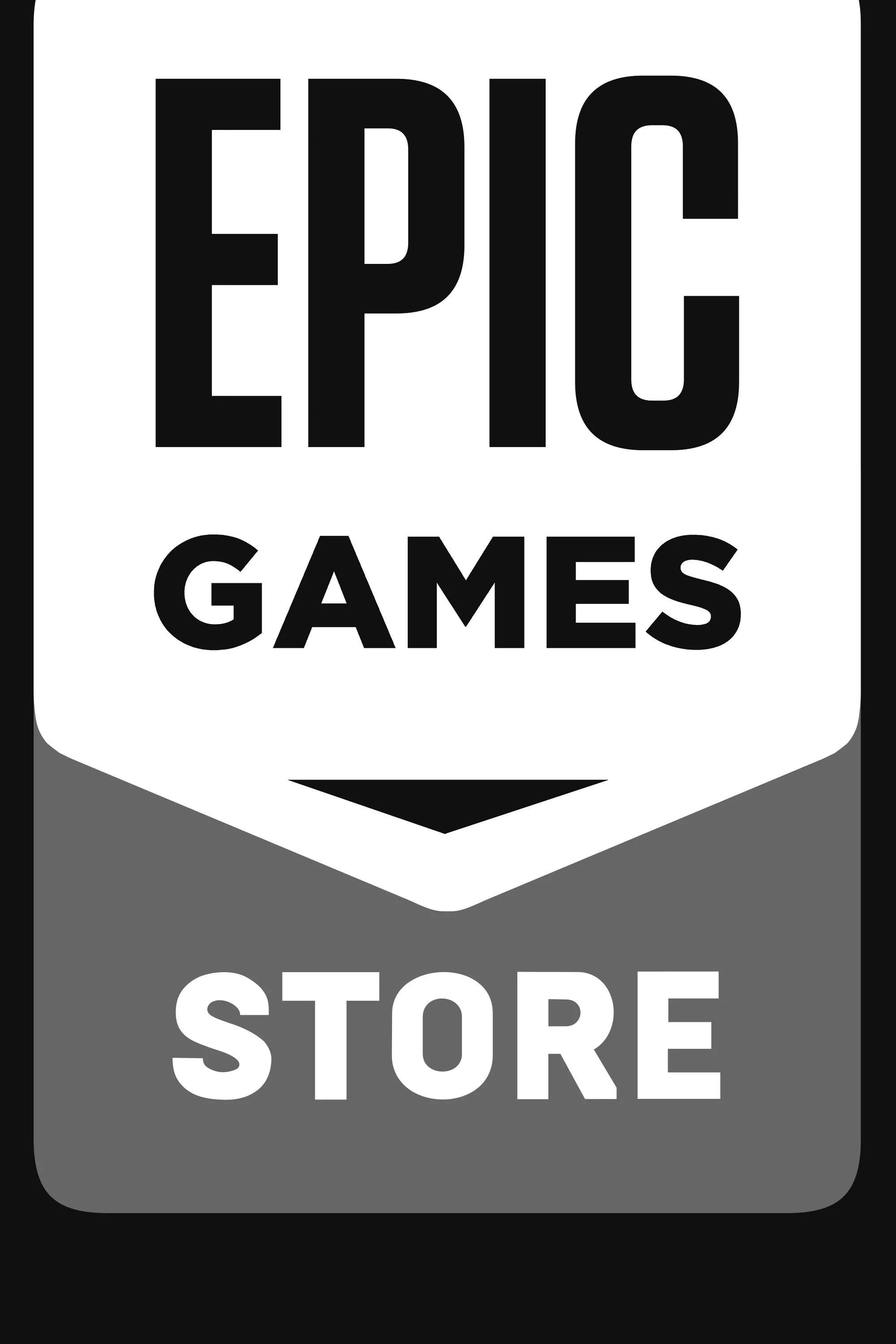 Logo Epic Games Store, nền tảng phân phối chính thức của game Out of Time khi ra mắt toàn cầu.