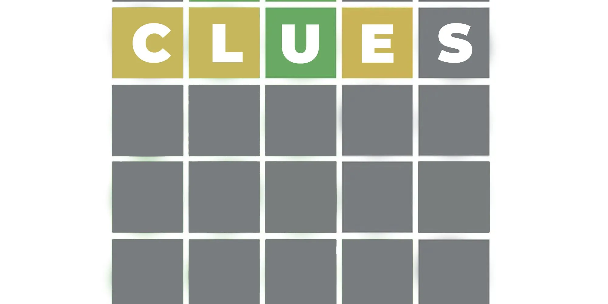 Lưới Wordle với các ô vuông gợi ý và biểu tượng Clues