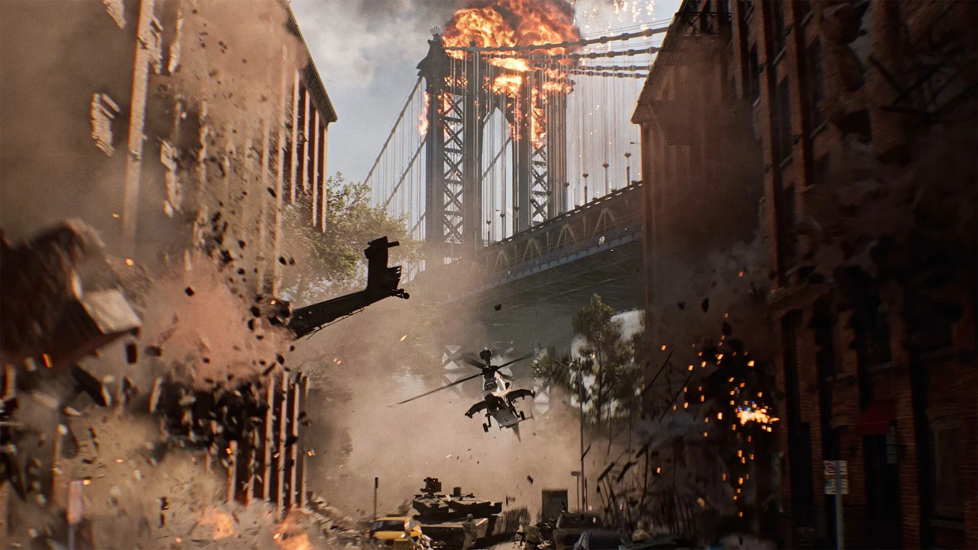 Một cảnh cận trong Battlefield 6, tập trung vào mô hình nhân vật và vũ khí chi tiết trong bối cảnh cận đại