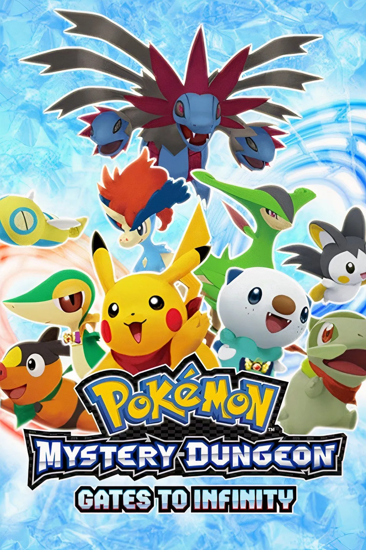 Nhóm Pokemon khám phá dungeon 3D trong Pokemon Mystery Dungeon: Gates to Infinity trên 3DS
