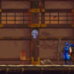 Ryu Hayabusa cùng Đầu Lâu Pha Lê trong thế giới Ninja Gaiden: Ragebound.