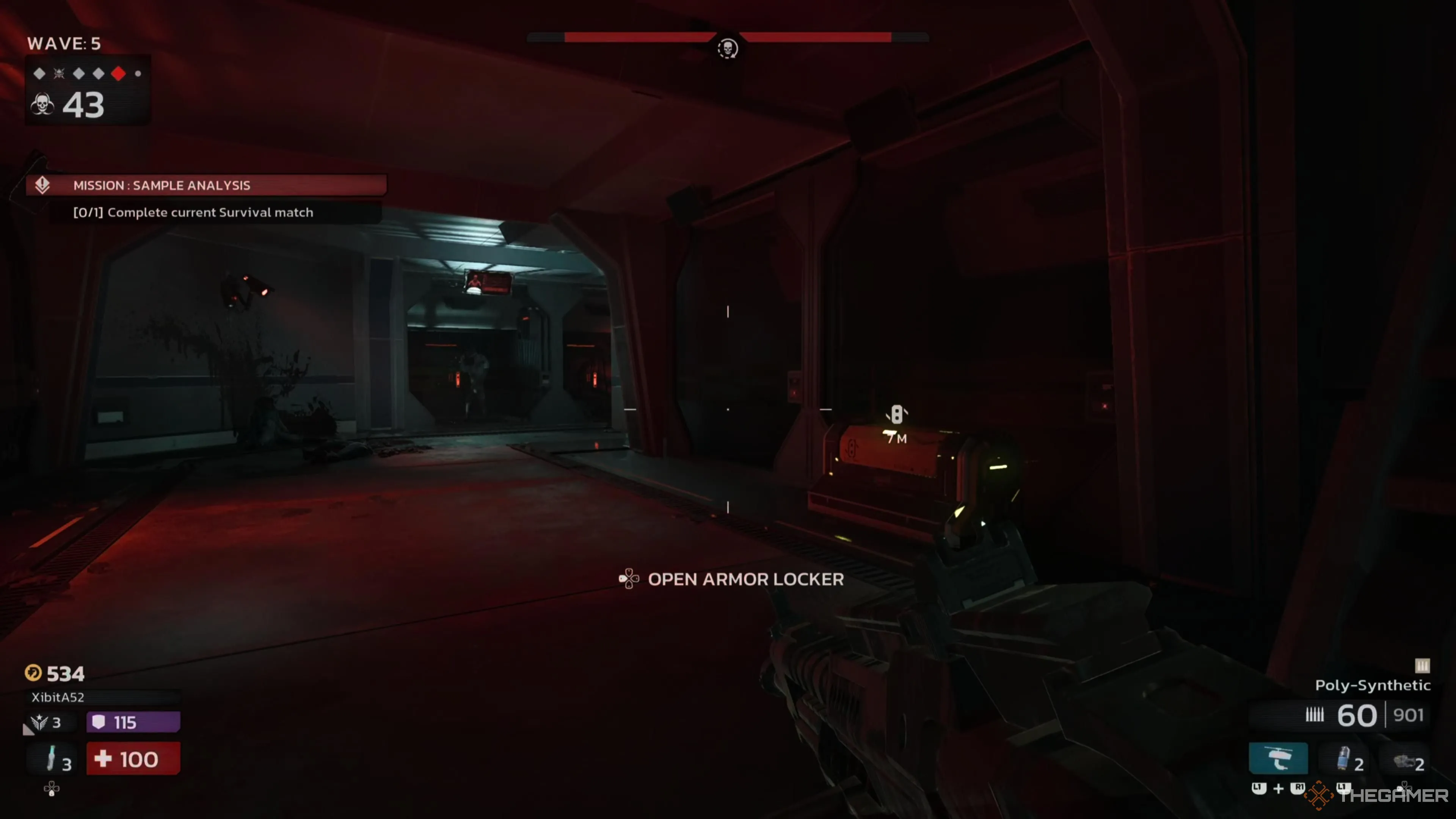 Sử dụng Multitool để mở khóa hòm giáp (Armor Locker) trong môi trường game Killing Floor 3.
