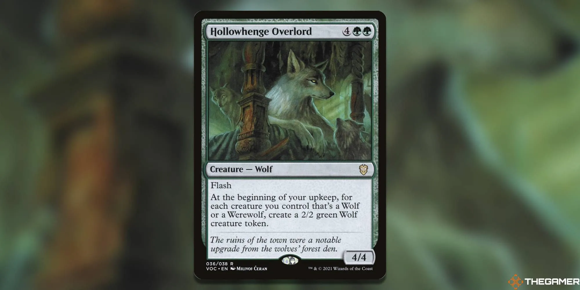 Thẻ bài Hollowhenge Overlord trong Magic: The Gathering, một sinh vật hùng mạnh tạo ra Wolves tokens.