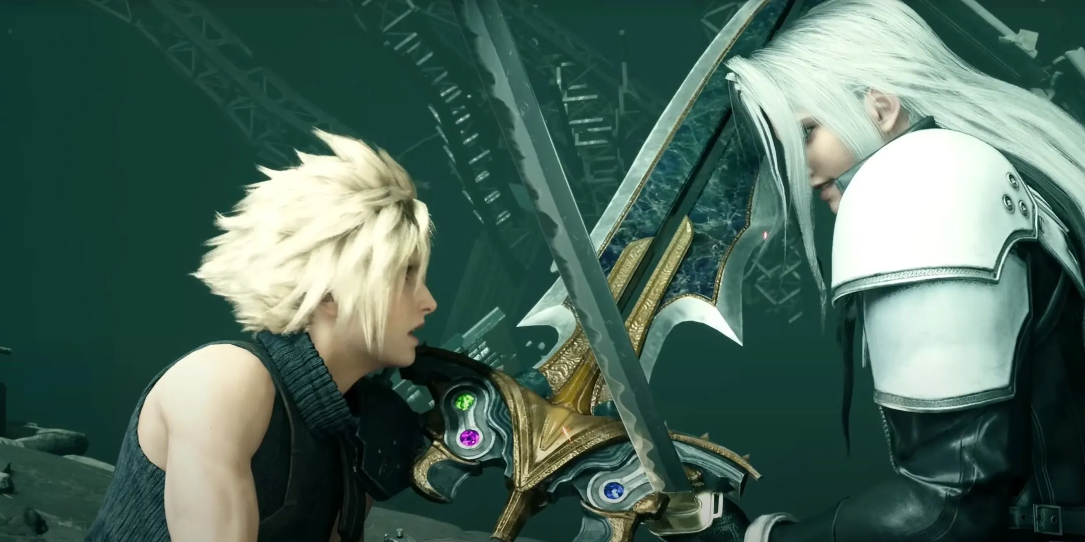 Trận đấu kinh điển giữa Cloud và Sephiroth trong Final Fantasy 7 Remake, đại diện cho những mục tiêu cá nhân to lớn.