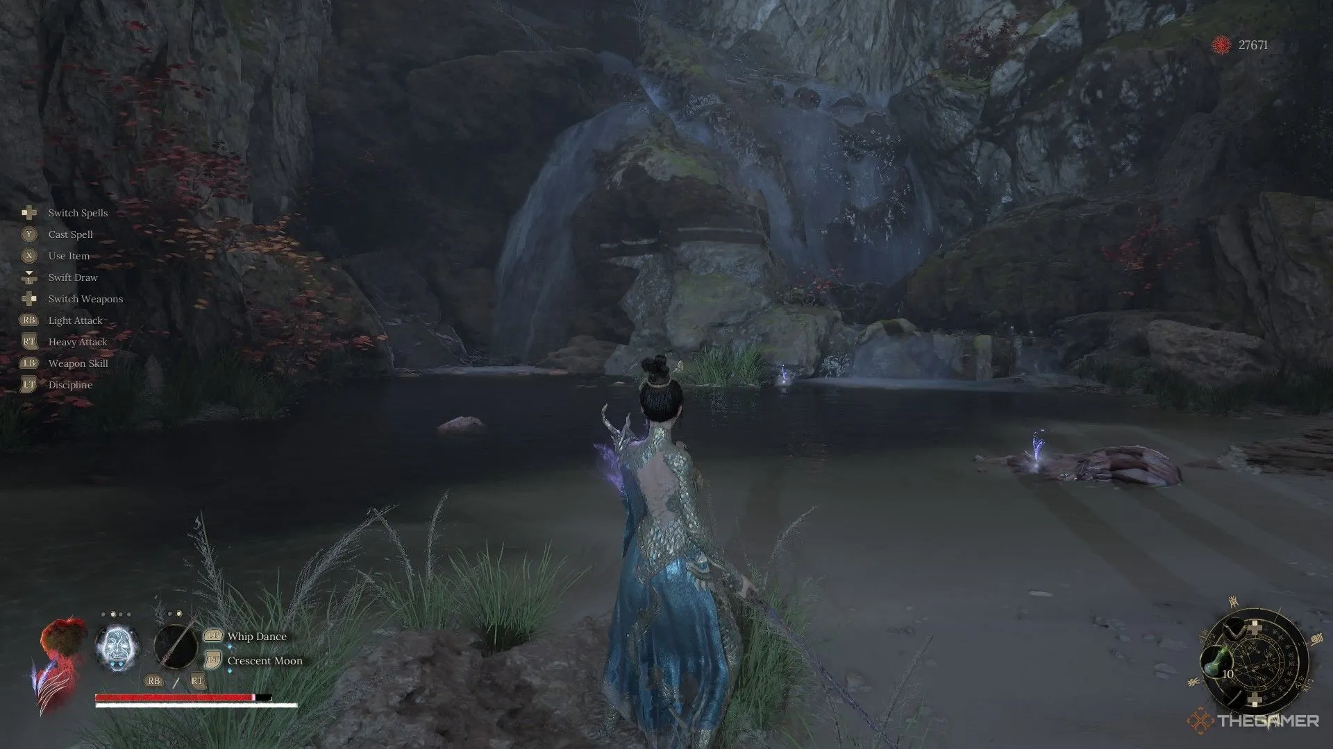 Wuchang đối mặt với hồ nước nơi người chơi chiến đấu với Li Dingguo trong Wuchang: Fallen Feathers.