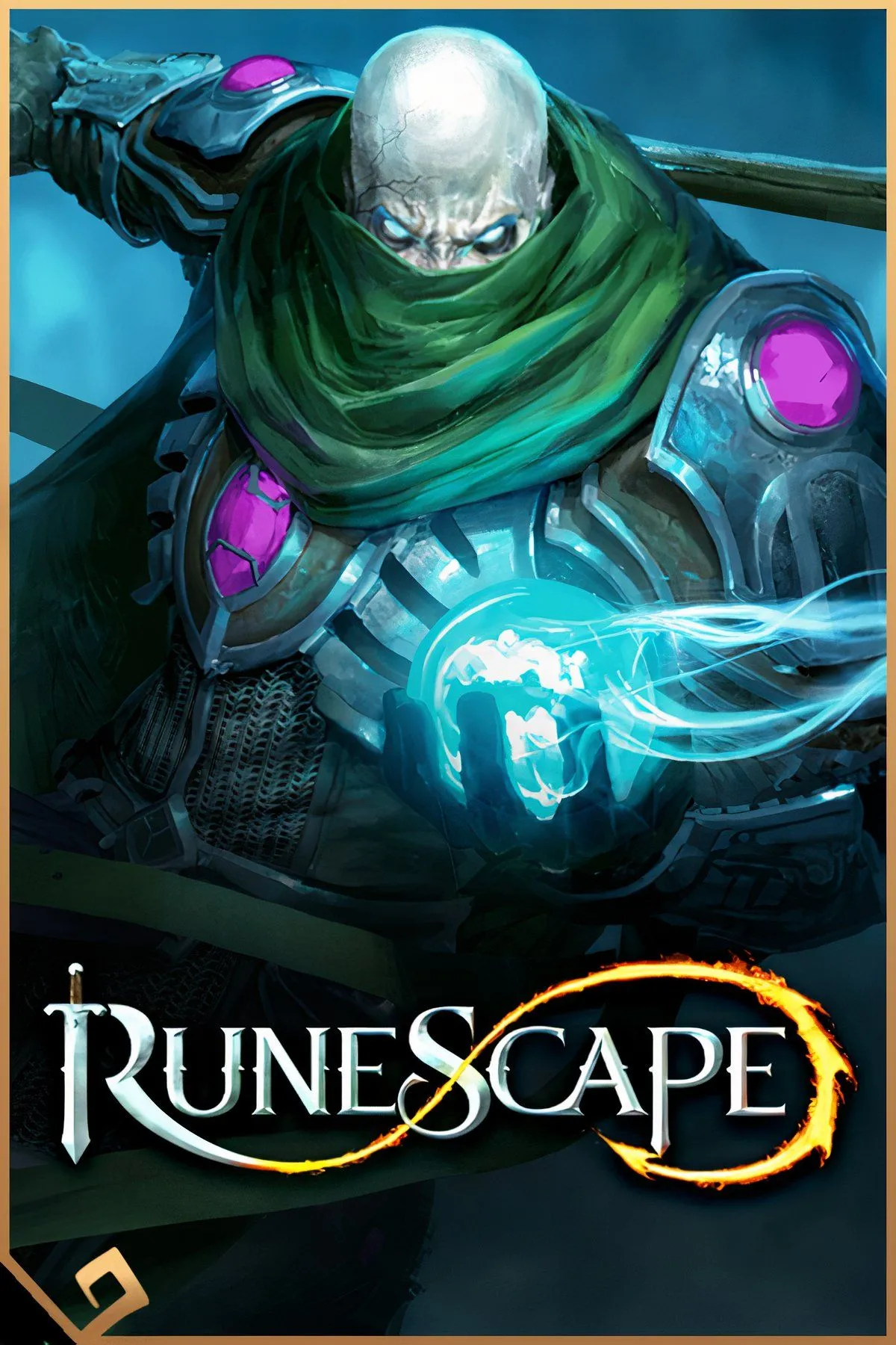 Ảnh bìa RuneScape trên Steam, môi trường fantasy rộng lớn và giao dịch người chơi