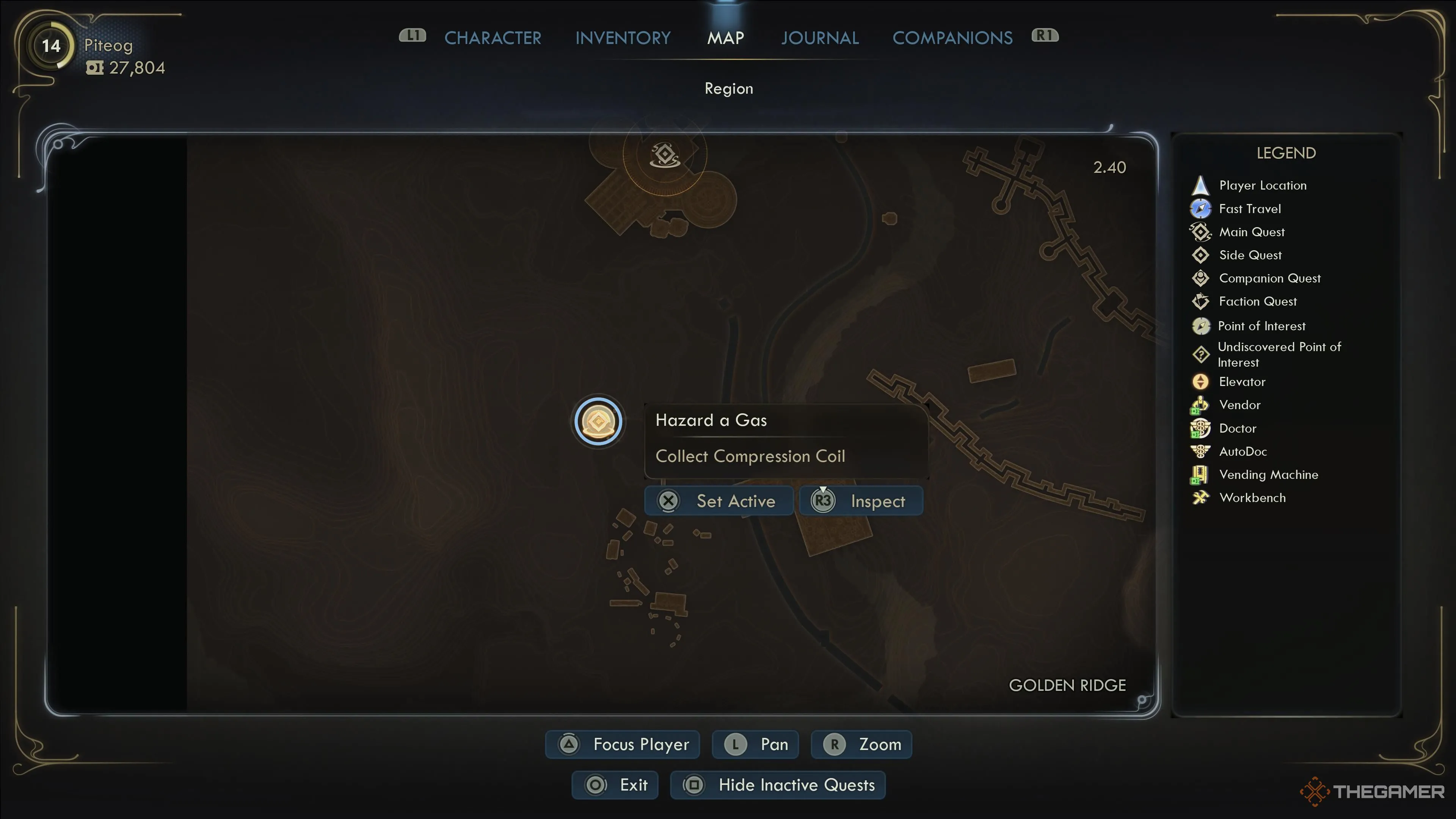 Bản đồ vị trí Drop Pod #7 gần Decommissioned Autonomous Extractorium, nơi dễ gặp Golden Dawn cultists và có thể recruit Aza.