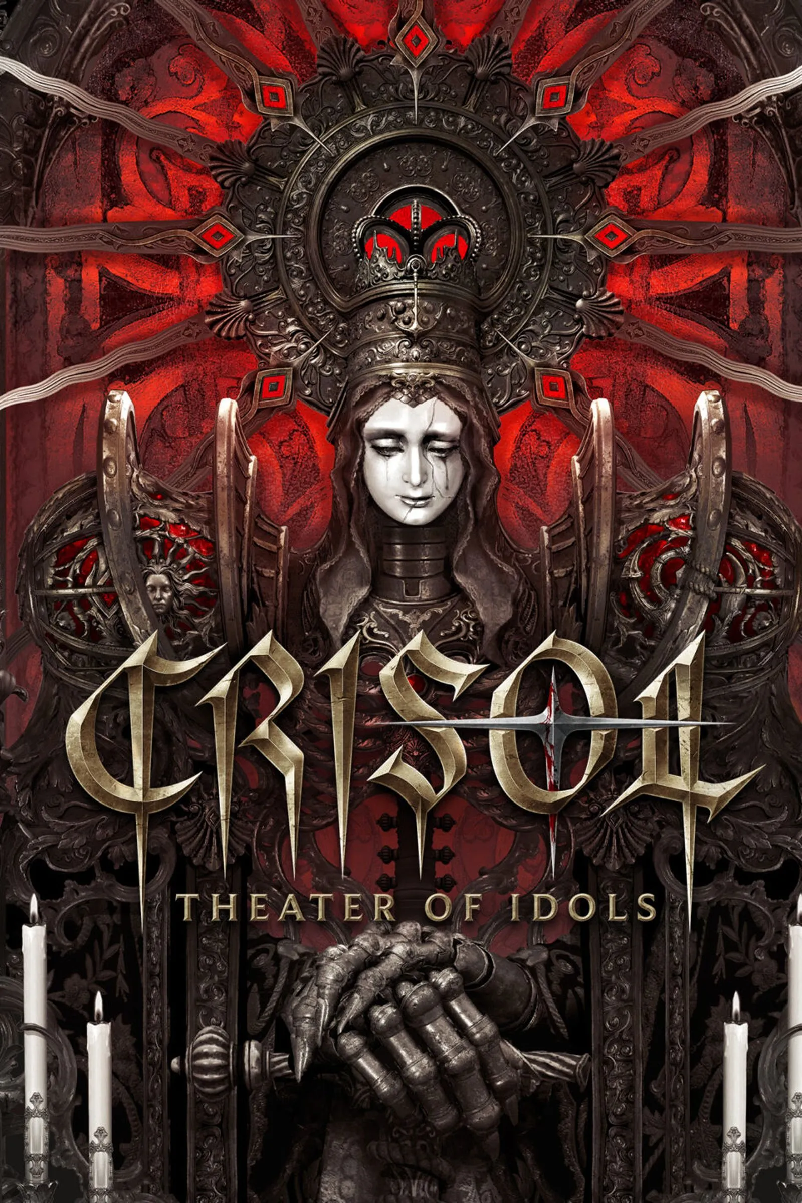 Bìa Crisol: Theater of Idols - cover press image, thể hiện logo Vermila Studios và Blumhouse Games