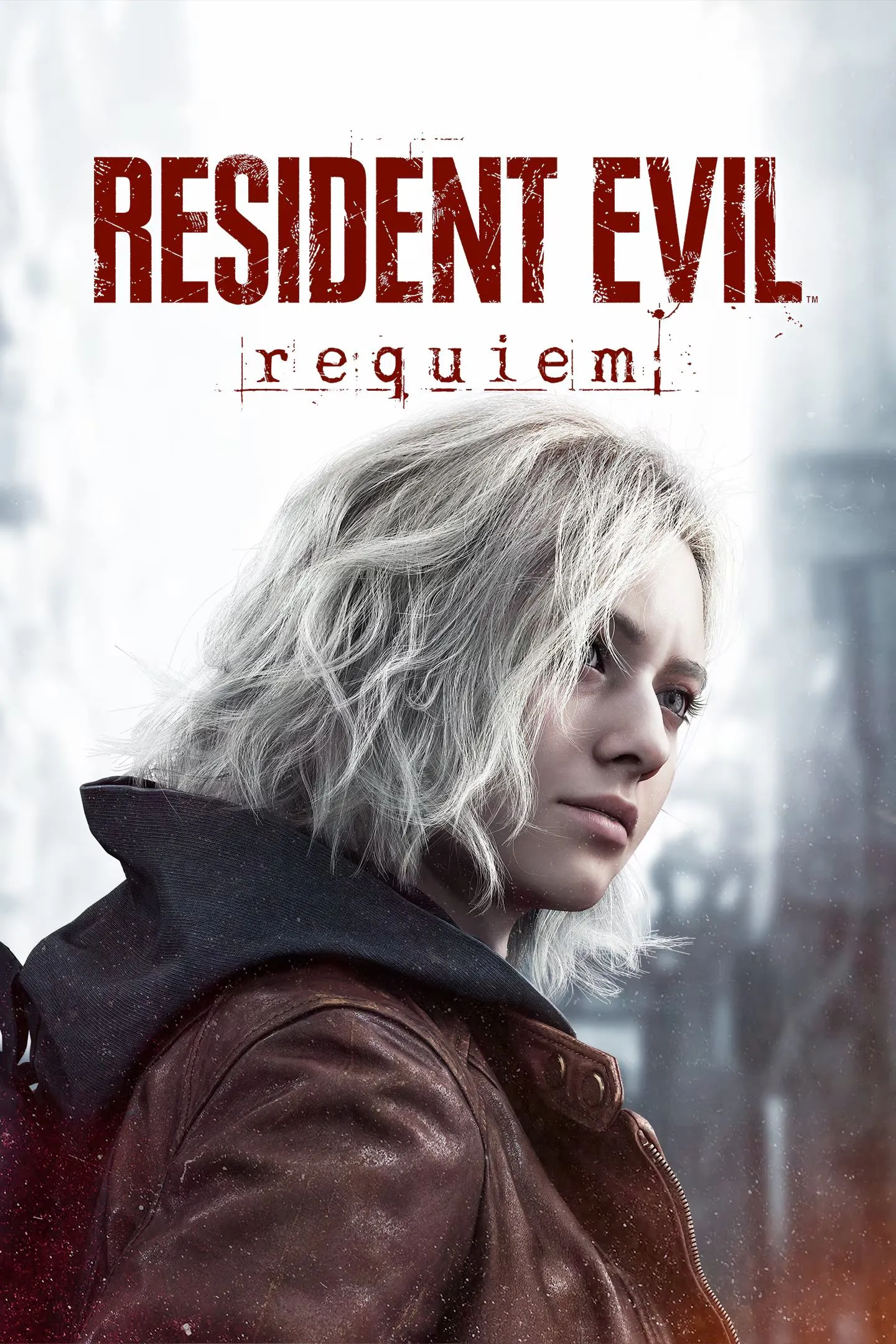 Bìa Resident Evil Requiem với tông tối, ánh sáng thấp và không khí kinh dị đặc trưng