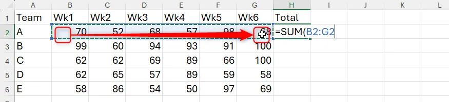 Chọn ô bằng chuột để tạo tham chiếu trong công thức Excel giúp giảm sai sót so với gõ tay