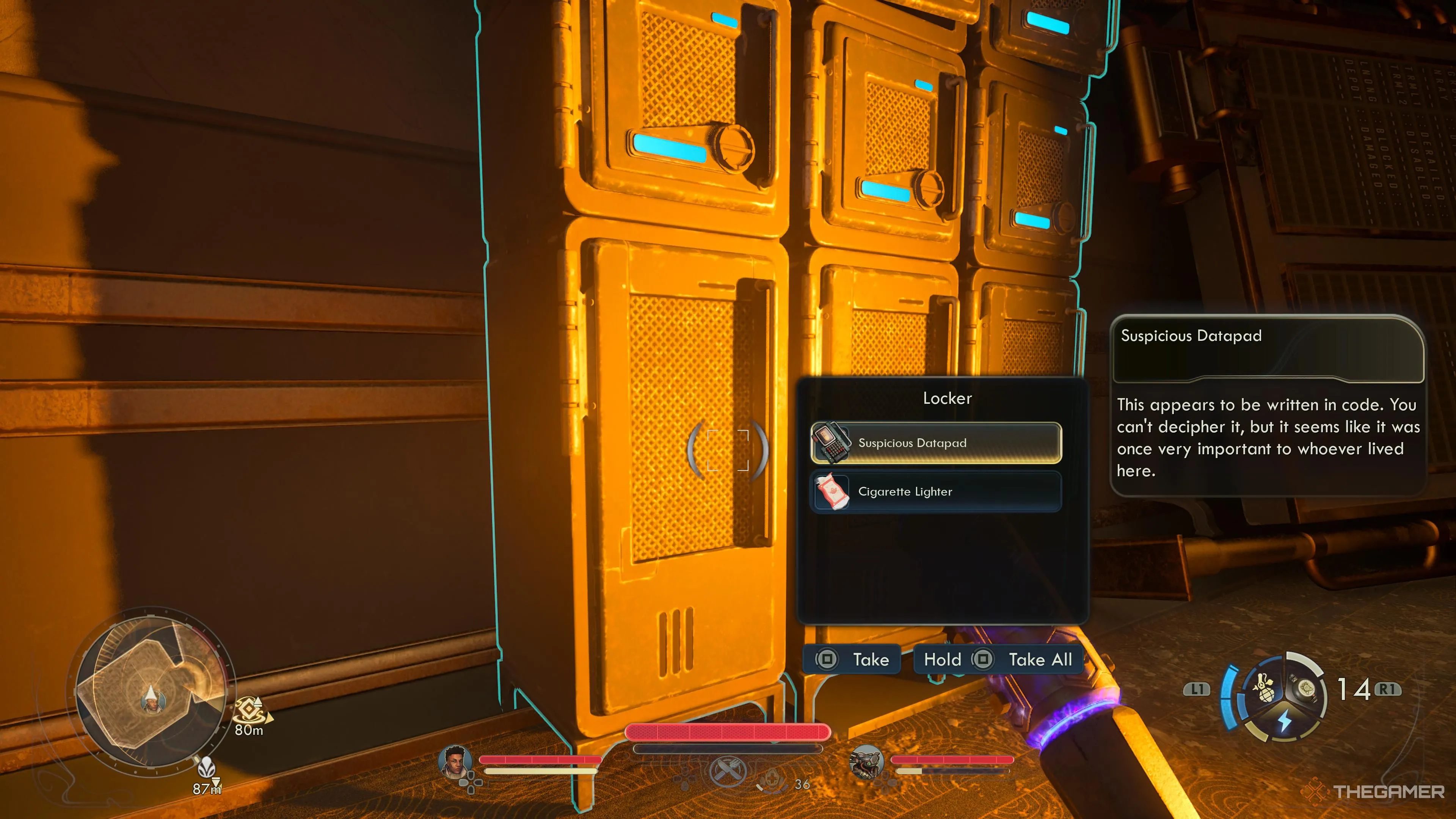 Datapad đáng ngờ được tìm thấy trong tram station, cần mở locker trên tầng