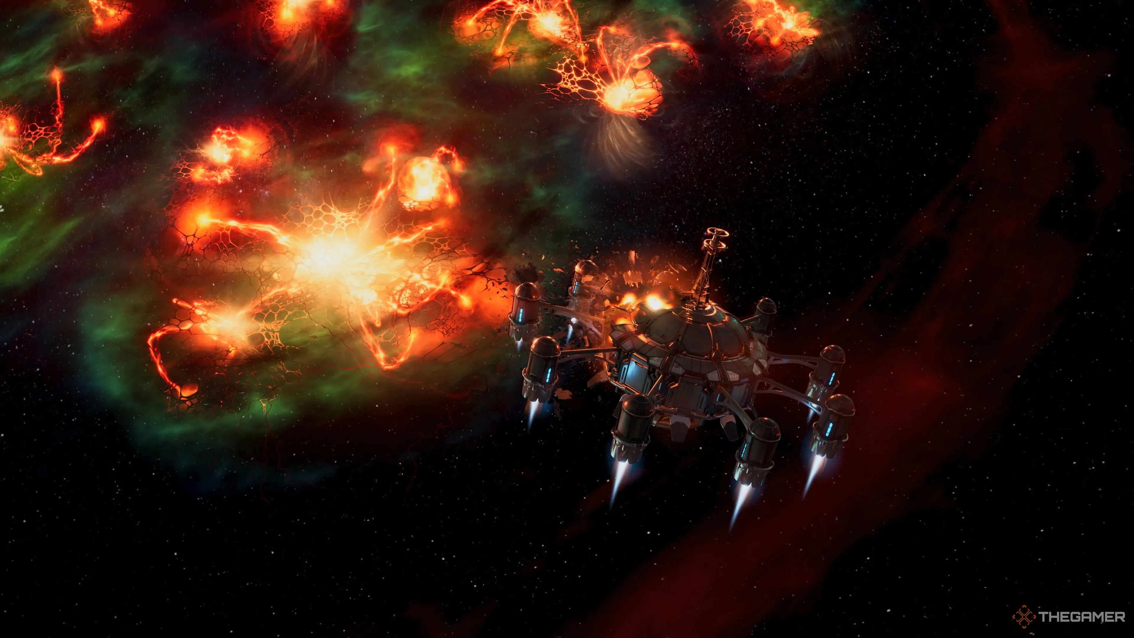 Greater Tranquility Station bốc cháy và bị rift nuốt