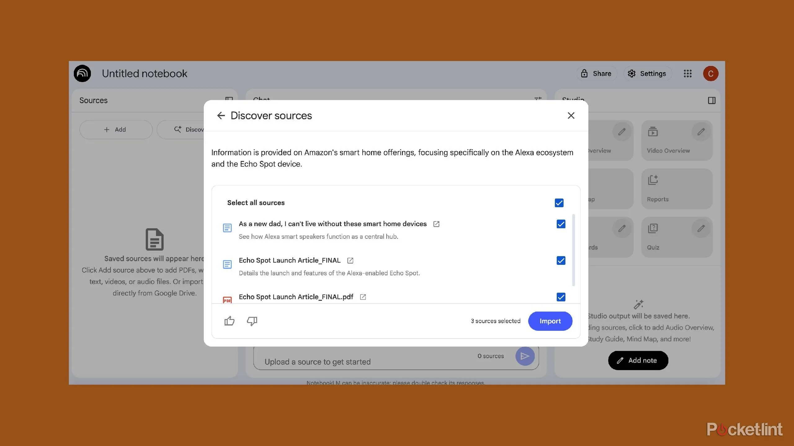 Kết quả tìm kiếm NotebookLM hiển thị file phù hợp từ Google Drive