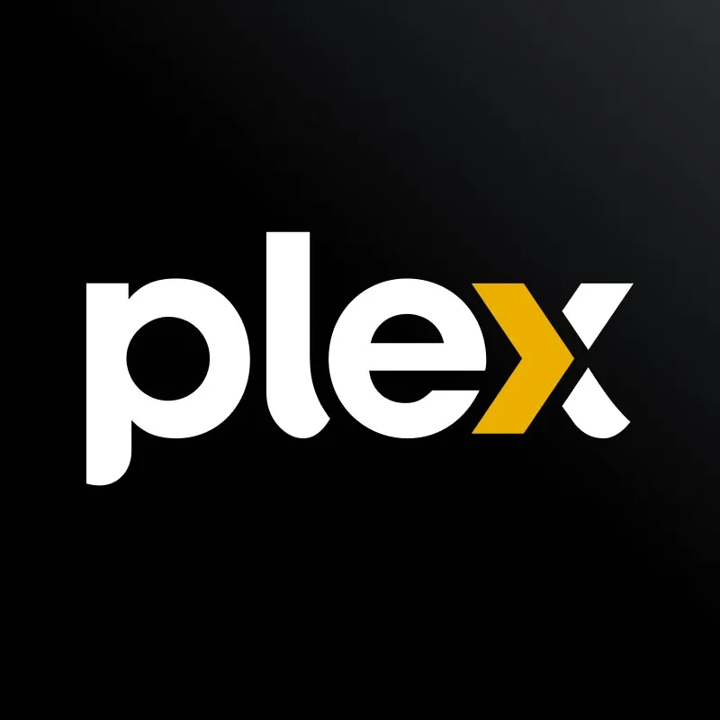 Logo Plex, biểu tượng dịch vụ media server và Plex Photos tích hợp