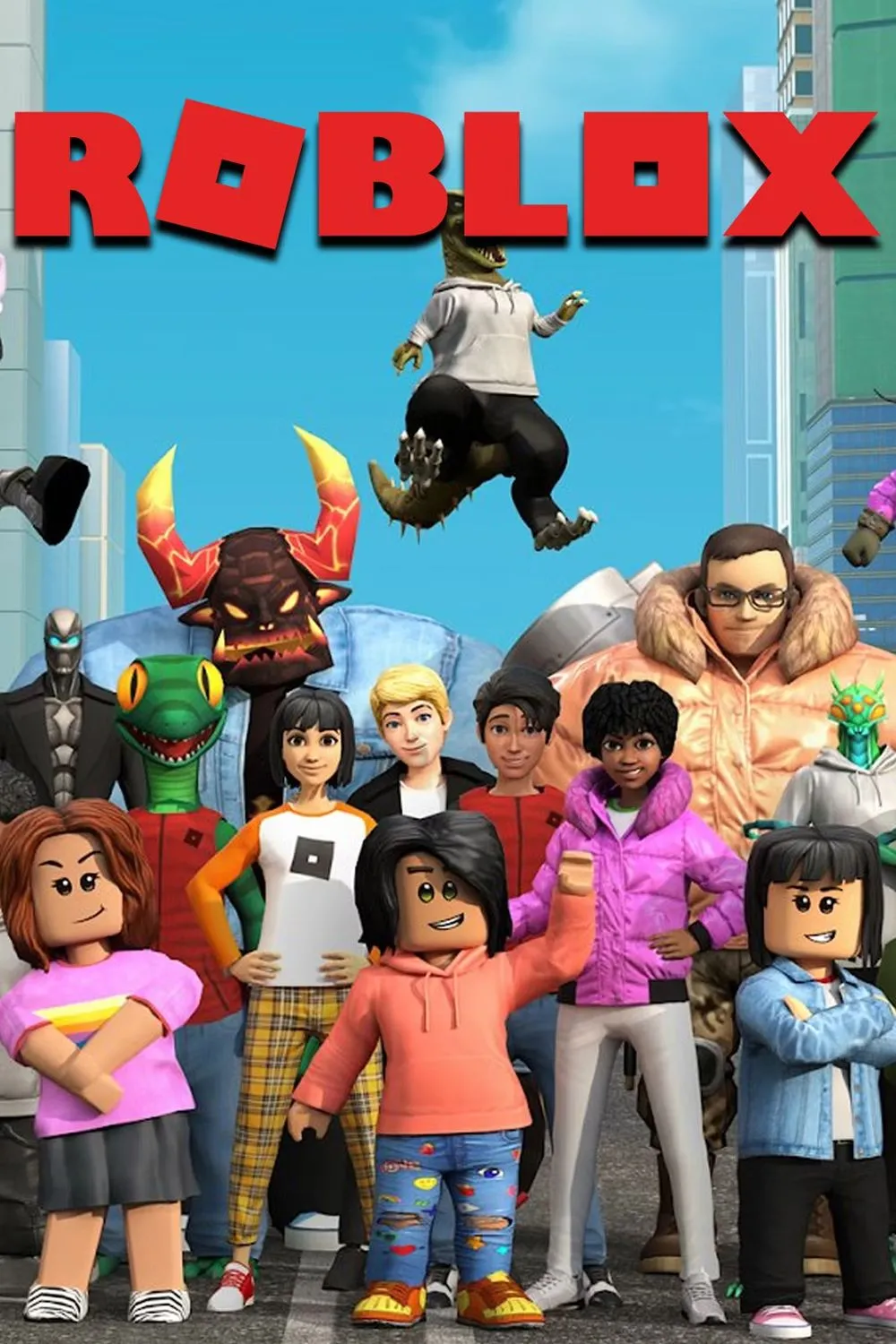 Logo Roblox và thông tin nơi phát hành Da Hood trên nền Roblox Studio