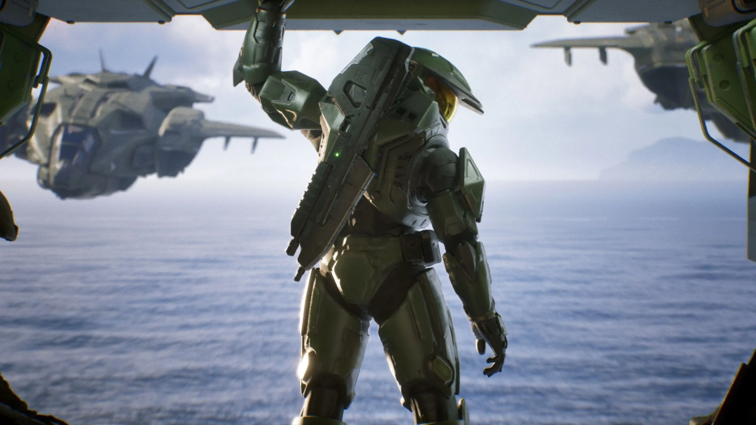 Master Chief trong Halo Campaign Evolved, ảnh dựng cho đoạn tiền truyện giữa Chief và Sergeant Johnson
