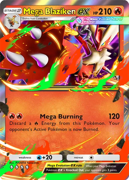 Mega Blaziken phiên bản Mega ex trong Mega Rising