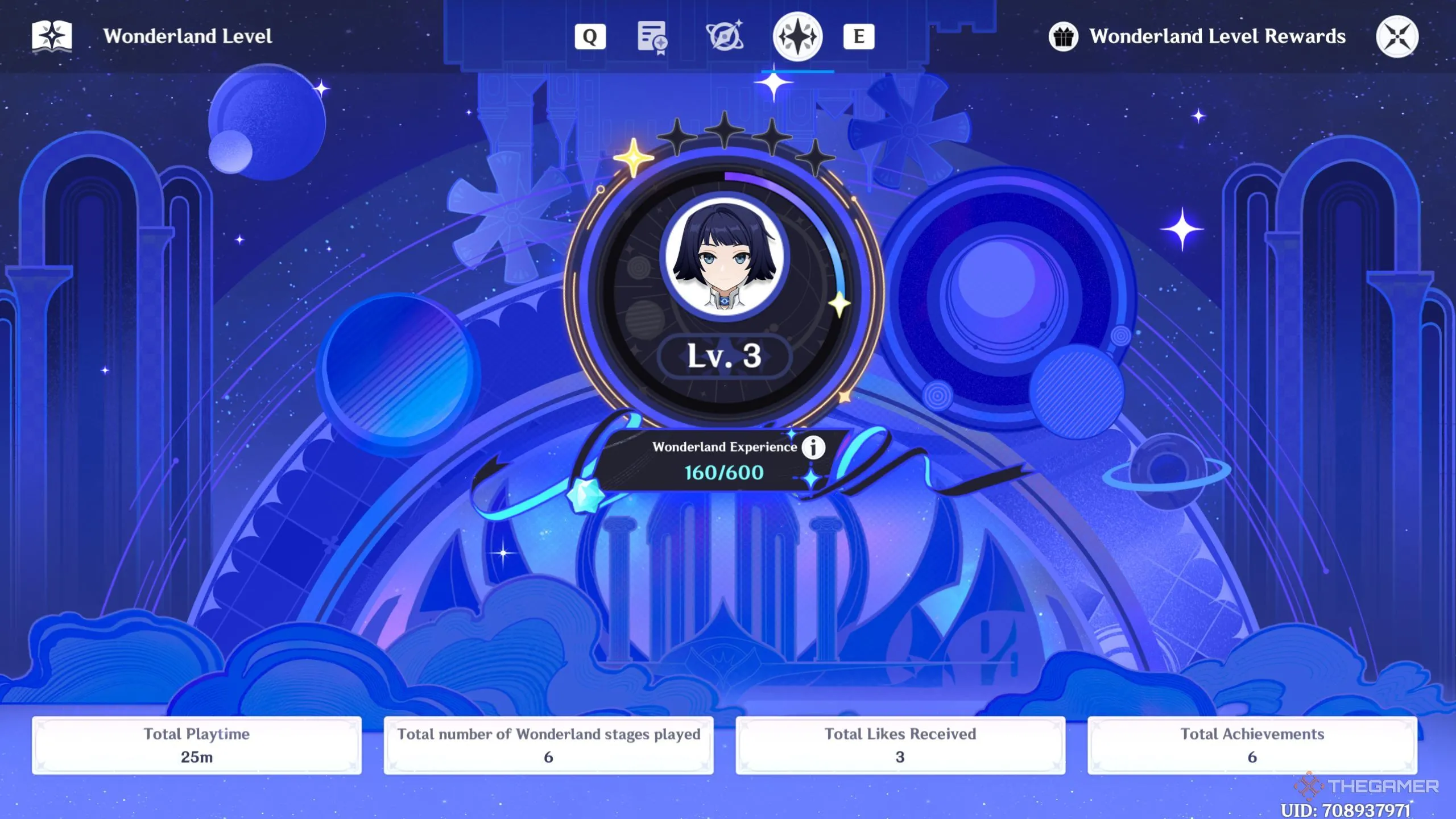 Minh họa Wonderland level và giao diện nâng cấp trong Miliastra Wonderland