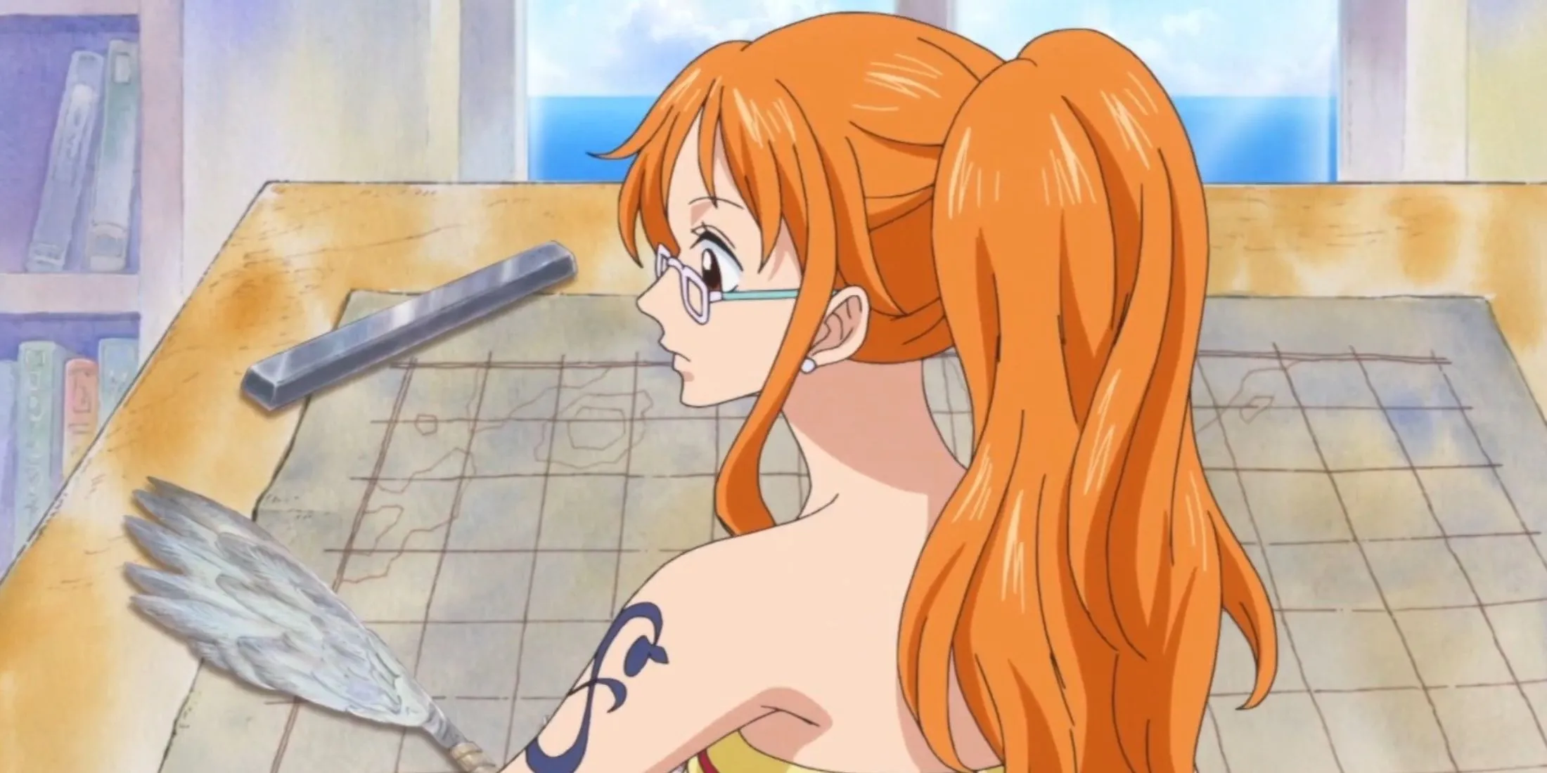 Nami vẽ bản đồ trong một cảnh mở đầu One Piece, tiềm năng mở khóa Observation Haki cho vai trò điều hướng