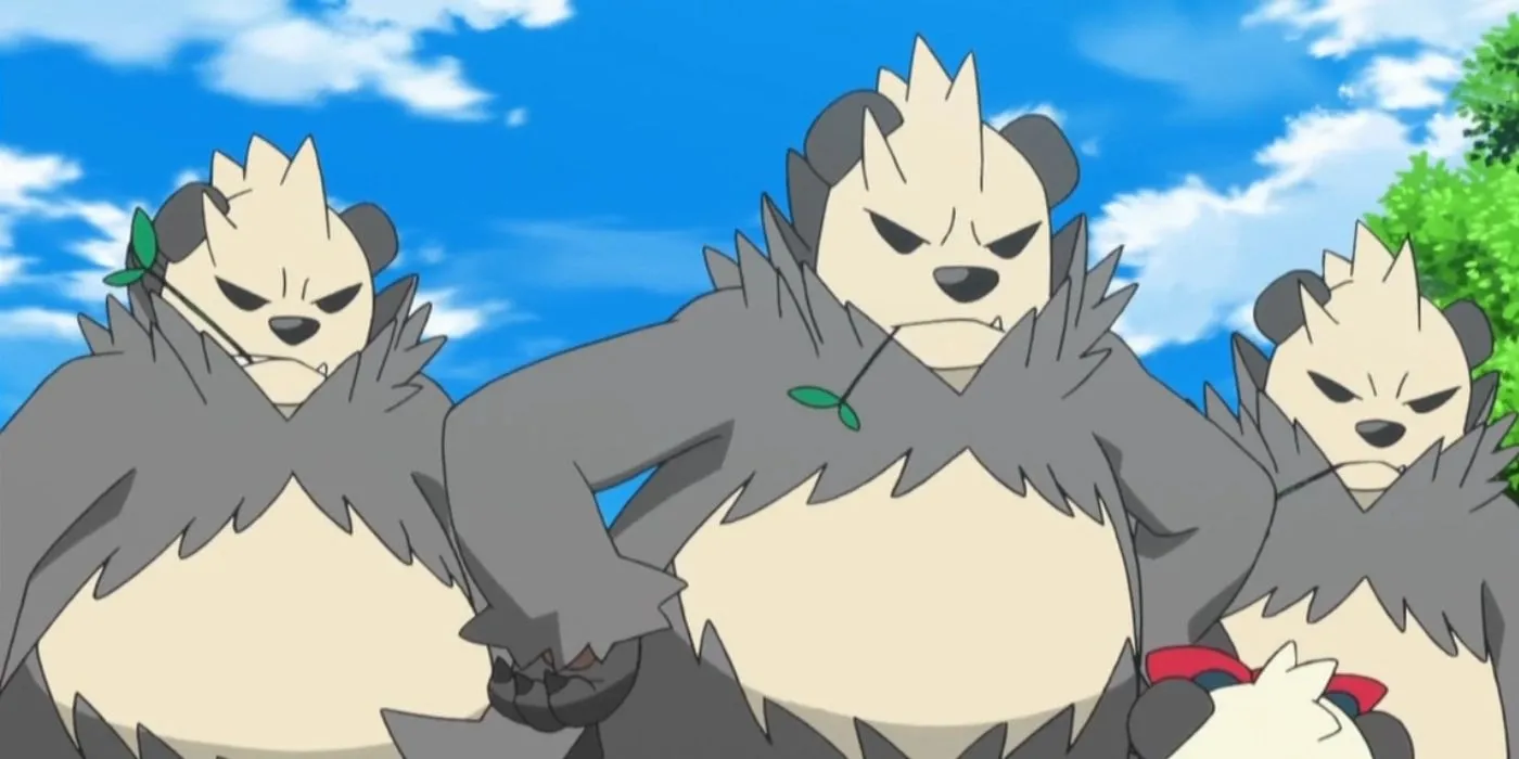 Pangoro đòn False Swipe, thể hiện tính mạnh mẽ Fighting/Dark của Kalos mà đáng lẽ có Mega
