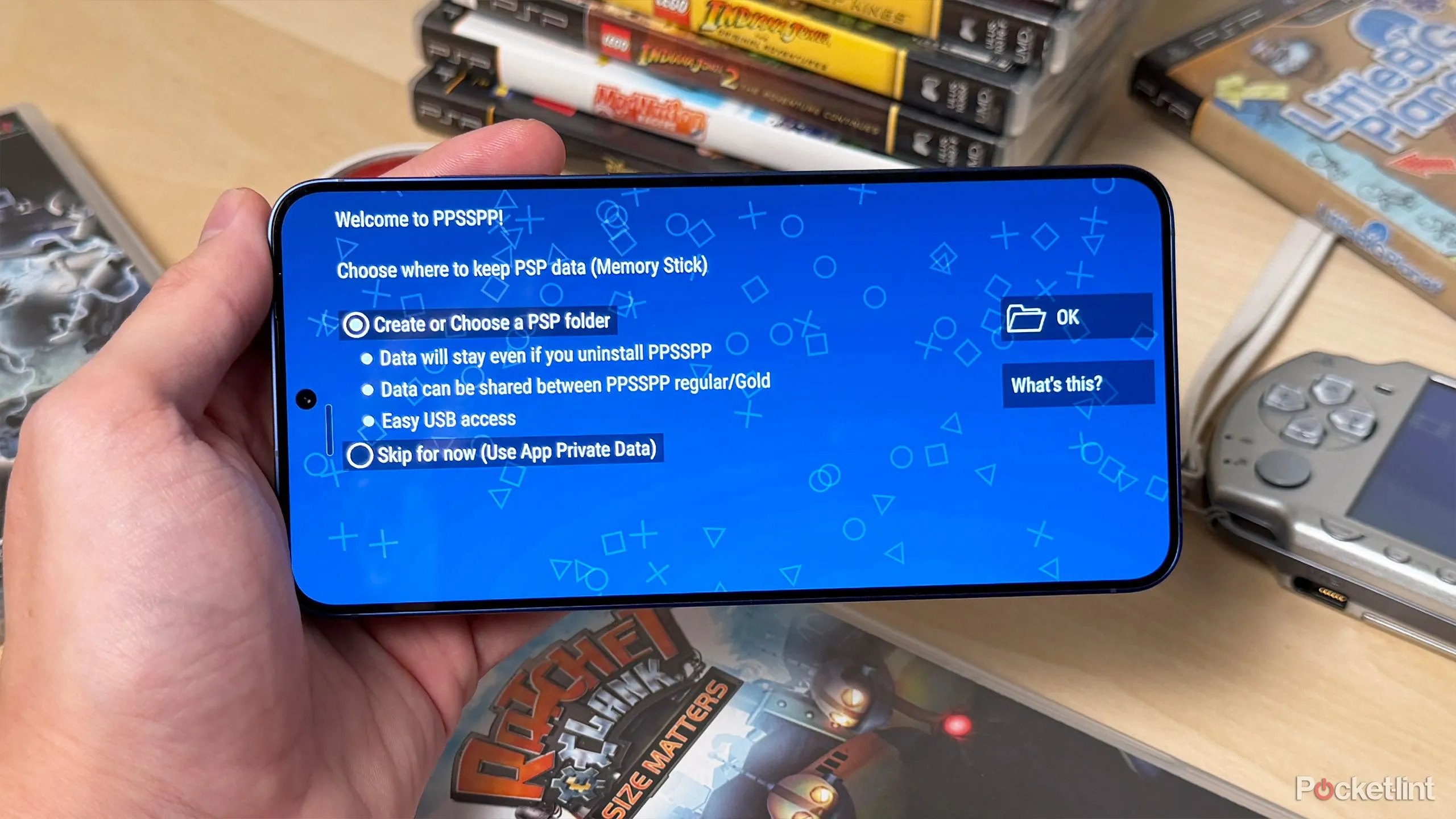 Quá trình thiết lập PPSSPP trên Android: tạo thư mục, copy ISO và nhận diện game