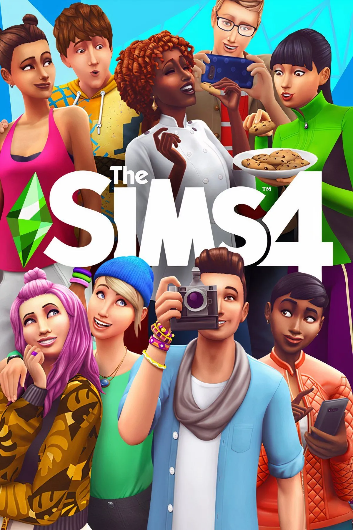 The Sims 4 - cover art trang tag và thông tin nền tảng phát hành