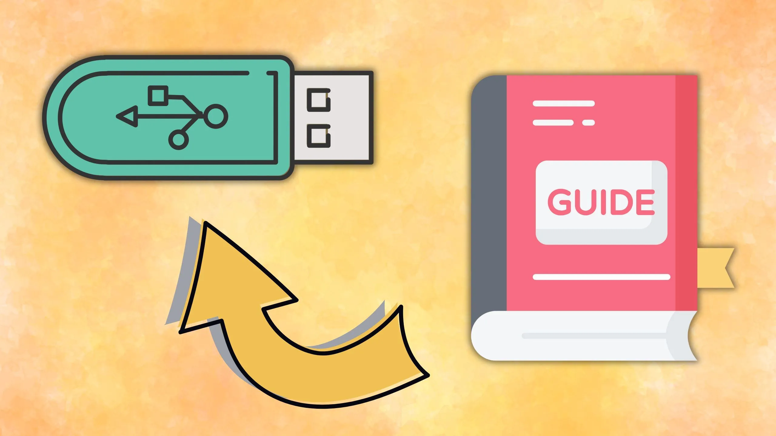 USB lưu bộ hướng dẫn sinh tồn ở dạng PDF, dùng khi mất mạng
