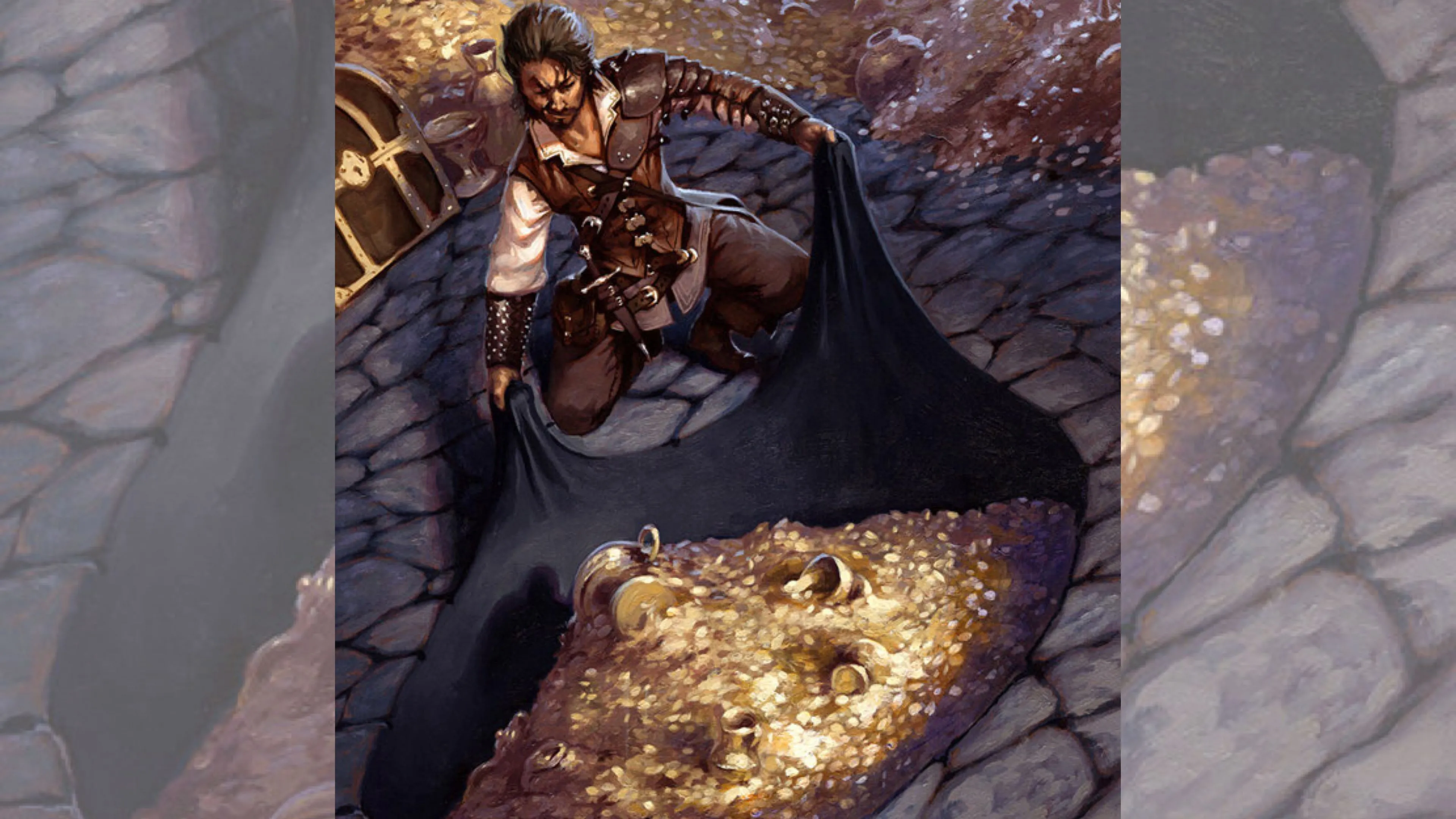 Vật phẩm hiếm Portable Hole — ví dụ về phần thưởng phép thuật phù hợp từ một thực thể thần thánh.