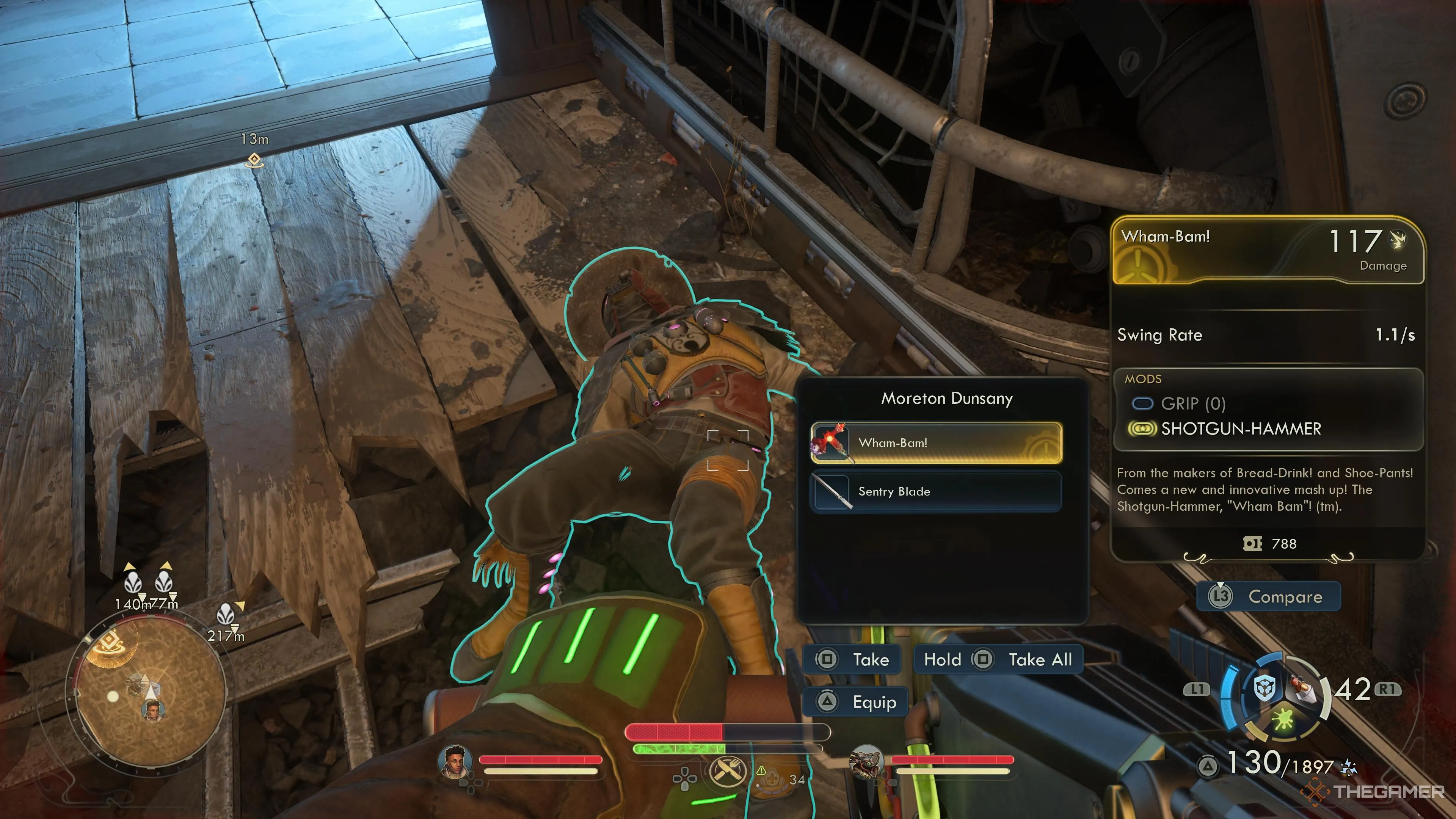 Wham-Bam! — Búa của Moreton Dunsany, vật phẩm rơi sau khi hạ Moreton