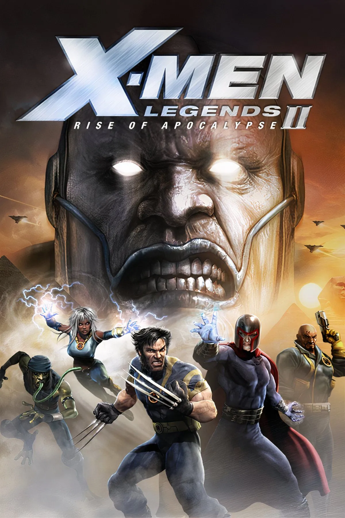 X-Men Legends II — poster đội hình X-Men trong combat dungeon phong cách Diablo-like